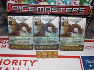 D&D Dice Masters Battle for Faerun COPPER DRAGON Paragon Set 4 Dice - Picture 1 of 2