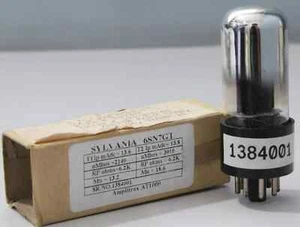 6SN7GT Sylvania Black Base Clear Glass Amplitrex Tested Qty 1 Pc #1384001 - Picture 1 of 9