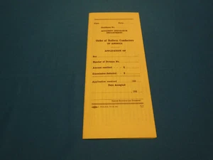 Order of Railway Conductors of America-Accident Insurance Department Application - Picture 1 of 3