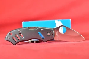 Spyderco Navigator C62BLP Slotted Almite GIN-1 Japan Discontinued New in Box - Picture 1 of 8