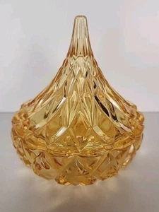 Hersheys Kisses Crystal Candy Dish In Gold By Godinger Shannon Crystal - Picture 1 of 3