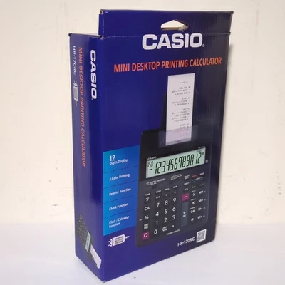 CASIO Mini Desktop Printing Calculator (HR-170RC, Black) - Image 1 of 4