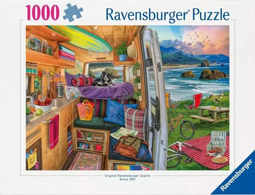4005555004912 Puzzle 1000 Widok z Kampera Ravensburger Foto 1 de 1