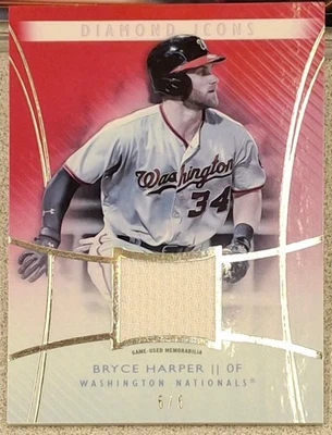 2017 Topps Diamond Icons Baseball Bryce Harper SR-BH Red Patch /5 Nationals - Image 1 of 3