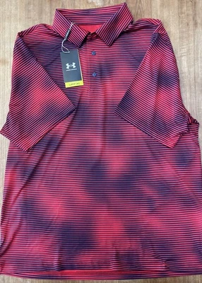 NUEVO CON ETIQUETAS Camisa Polo de Golf Under Armour Roja Grande Nueva L UPF 30 Playoff Foto 1 de 4