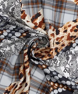 Echo women's Butterfly Patch Silk Square Scarf - 40" x 40"  - retail $99 - Picture 1 of 5