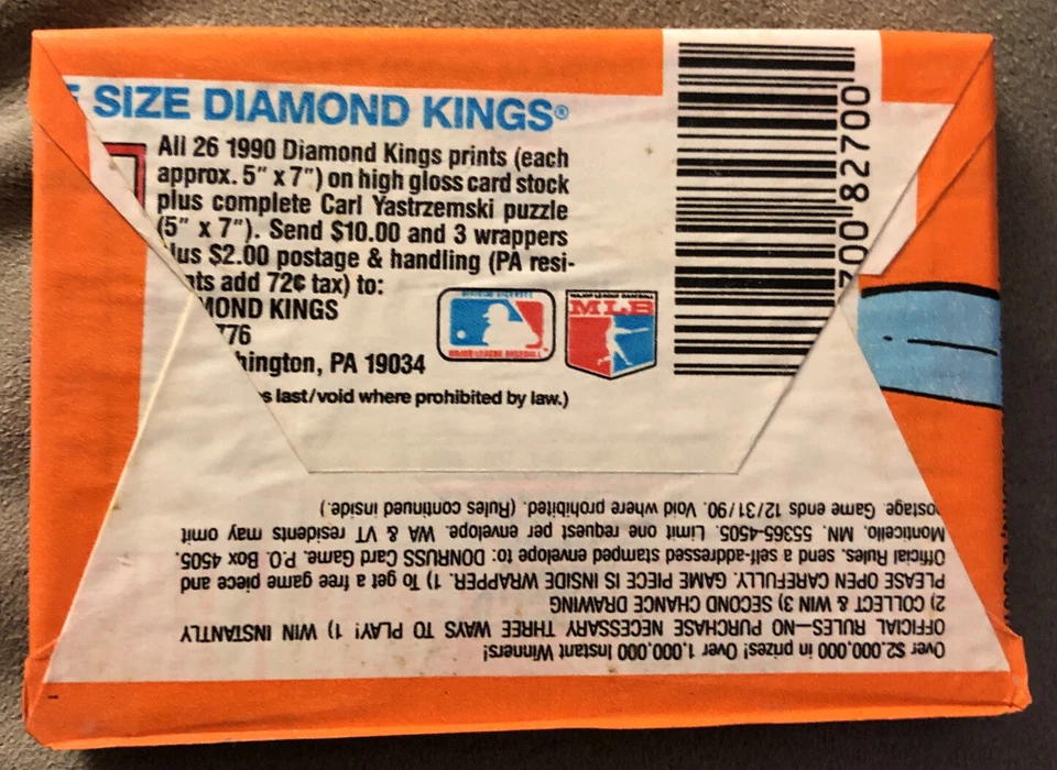 Восковая упаковка бейсбольных карточек 1990 Donruss Don Slaught Yankees Showing On Back - Изображение 1 из 3