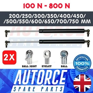 2X UNIVERSAL GAS STRUTS SPRINGS 200MM - 750MM MULTI PURPOSE 100(N) - 800(N) - Picture 1 of 11