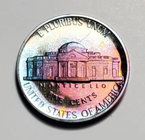 TONED 1996 S  JEFFERSON NICKEL PROOF UNC #C7067 - Picture 1 of 2