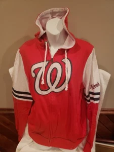 SUPER CUTE Washington Nationals Women's Sz Md Majestic Hooded Sweatshirt, NEW! - Picture 1 of 1