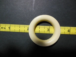 12 Wooden rings, painted natural color  - 1.5" outer diameter, 1/4" in width - Picture 1 of 3