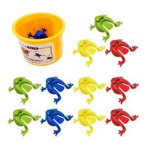 Toyvian 12pcs Jumping Frog Toy Assorted Colors Jumping Frogs Finger Pressing ... - Picture 1 of 9
