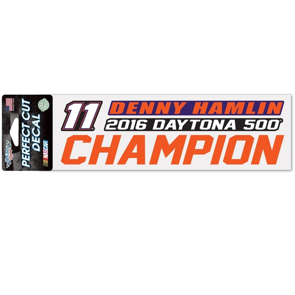 Calcomanía Denny Hamlin 2016 Wincraft #11 Daytona 500 ganador 3x7 ¡Envío gratuito! Foto 1 de 1