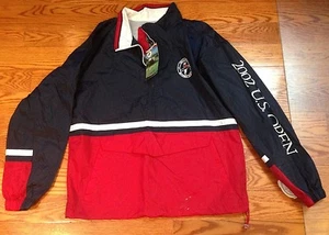 2002 U.S. OPEN BETHPAGE BLUE RED EMBROIDERED GOLF MADE IN USA SIZE S WINDBREAKER - Picture 1 of 6
