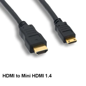 3' HDMI 1.4 to Mini HDMI Cable w/ Ethernet Male/Male 30AWG Digital Camera Cam - Picture 1 of 1