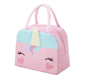 Kids Lunch Box Girls Insulated Snack Bag Unicorn - Picture 1 of 2