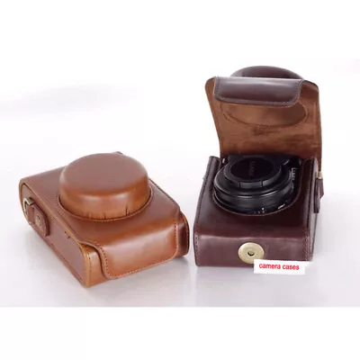 Leather Camera Case Bag For Panasonic LX7 LX5 LX3 LX10 LX15 Leica D-LUX 6 D-LUX5 - Image 1 of 4