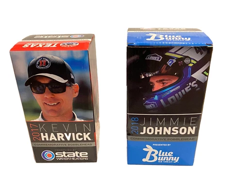 Texas Motor Speedway NASCAR Bobbleheads Jimmy Johnson And Kevin Harvick Cover