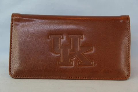 KENTUCKY WILDCATS      Leather Checkbook   NEW   brown + Cover