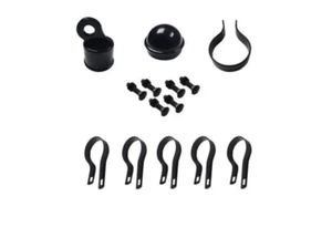 Robtec 2-3/8 in. Black Chain Link Fence End /Gate Post Kit. - Picture 1 of 3