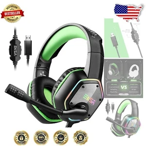 Immersive 7.1 Surround Sound USB Gaming Headset with RGB Light & Comfort Fit - Picture 1 of 12