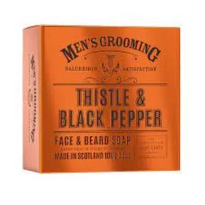 Scottish Fine Soaps Thistle & Black Pepper Face & Beard Soap 100g Carton - Picture 1 of 1