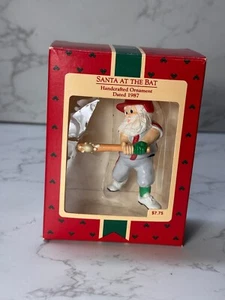 Hallmark Keepsake Christmas Ornament 1987 Santa At The Bat Baseball - Picture 1 of 5