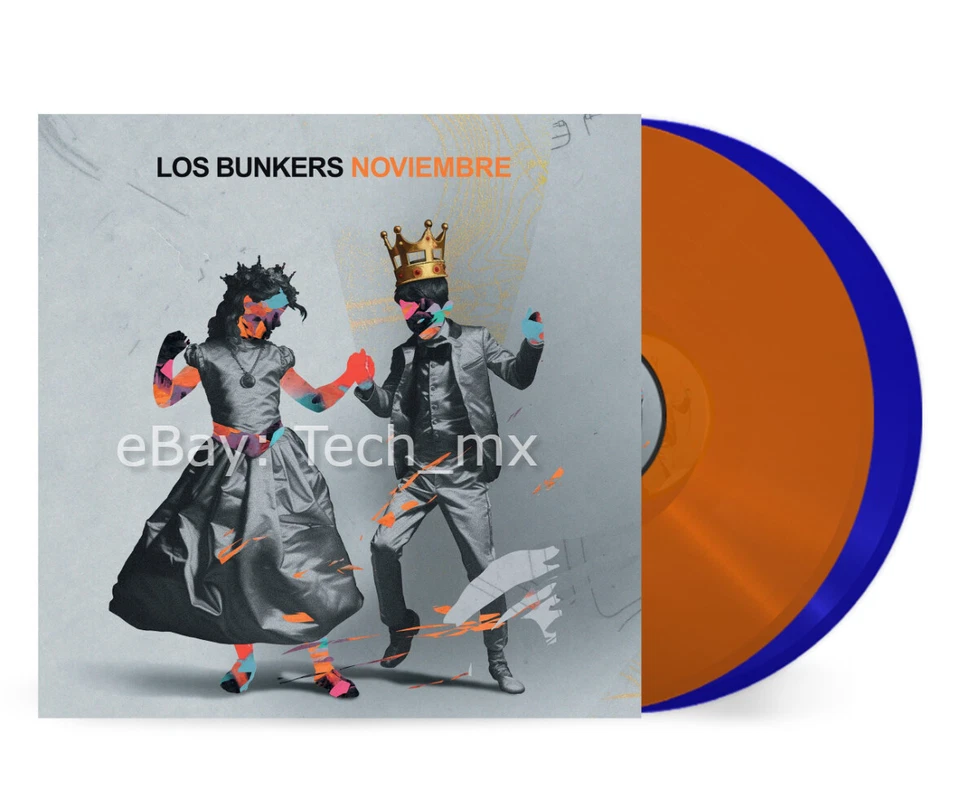 Los Bunkers - Noviembre Vinyl 2LP Color Azul Naranja NUEVO FREE USA Shipping - Image 1 of 1