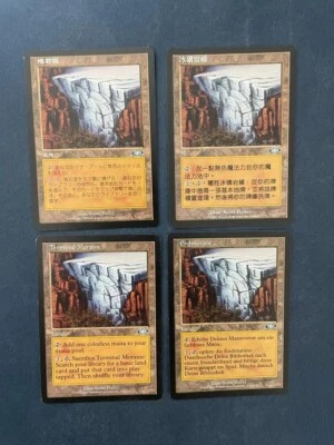 MTG 4X PLANESHIFT TERMINAL MORAINE CHINESE + JAPANESE + ENGLISH + GERMAN LAND - Image 1 of 4