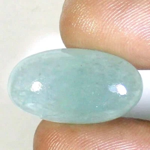 A+ Natural Santa Maria Aquamarine Oval Cabochon 27.00CT 15X27X8mm Gemstone BC-20 - Picture 1 of 9