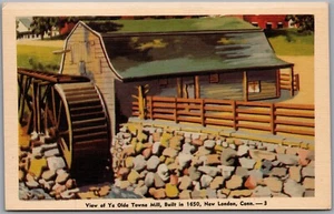 Postcard New London Connecticut View of Ye Olde Towne Mill Built in 1650 - Imagen 1 de 2