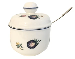 Villeroy & Boch Marmelade Gelee Gewürzglas mit Deckel & Löffel Brombeeren 4" Höhe 3" Breite EUC - Bild 1 von 7