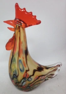 Beautiful Art Glass Rooster - 9" Tall - Chicken Bird Farm by Robert William - Picture 1 of 7