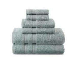 Juego de 6 toallas de baño lisas Home Expressions | verde - Imagen 1 de 2
