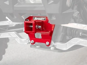 SuperATV 2" Rear Receiver Hitch for Polaris RZR XP 1000 (2014+) - Red - Picture 1 of 5