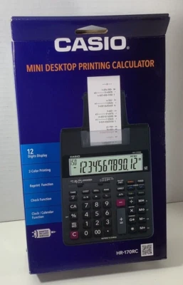 Casio Mini Desktop Printing Calculator HR-170RC - Image 1 of 4