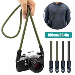 Hand Made Braided Camera Single Shoulder Neck Strap Rope&Leather For Leica Sony - Picture 1 of 18