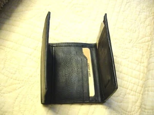 Genuine Leather Men's Wallets Tri-Fold Leather Wallets Credit Cards Cash RFID - Picture 1 of 10