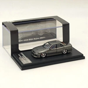 1/64 Mortal &OM Nissan ER34 uras SKYLINE Diecast Toys Car Models Gray Collection - Picture 1 of 10