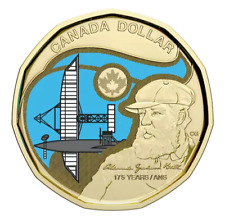 2022 Canada Alexander Graham Bell 175th Anniv COLOURED $1 Loonie UNC From Roll