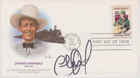 SIGNED CHARLIE DANIELS FDC AUTOGRAPHED FIRST DAY COVER CACHET Cover