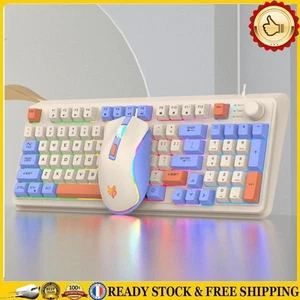 K82 Gaming Keyboard 94 Keys with Mouse Wired Keypad for Laptop (Lake blue set) F - Zdjęcie 1 z 11