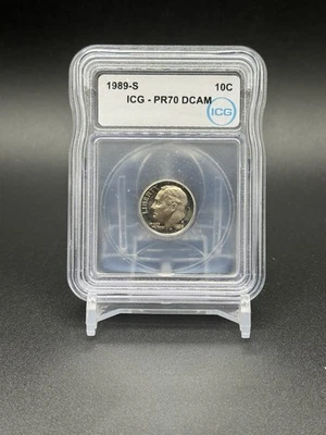 1989-S 10c Roosevelt Dime Proof ICG- PR70 DCAM - Image 1 of 2
