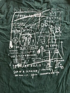 GAP x Jean Michel Basquiat Graphic T-Shirt Herren Medium Kurzarm Grün - Bild 1 von 8