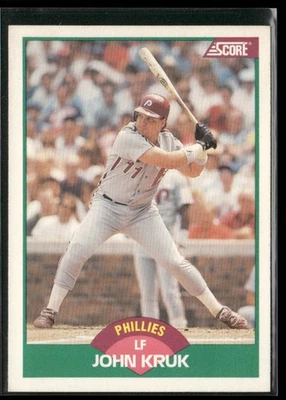 John Kruk 1989 Score Rookie & Traded #70T Philadelphia Phillies - Image 1 of 2