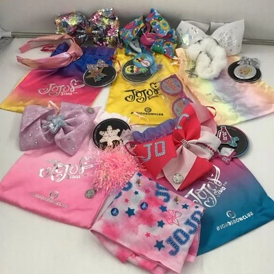 Lot Of 5 JoJo Siwa Girl Accessory Bags, 3 Items Each Bag, Bows, Pins & More. New - Image 1 of 4
