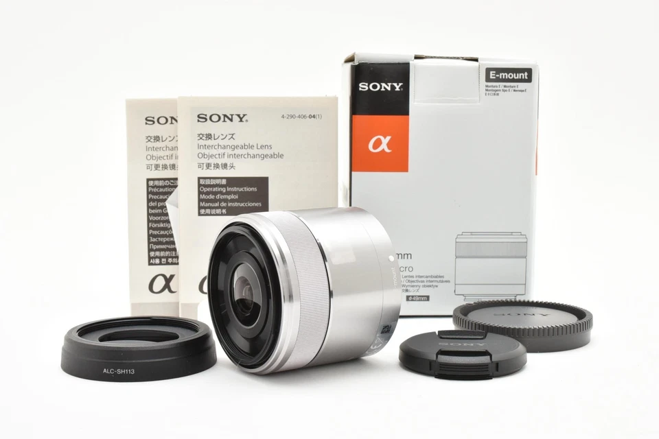 【Unused】SONY E 30mm F/3.5 MACRO SEL30M35 Silver Lens for SONY E mount From Japan - Image 1 of 4