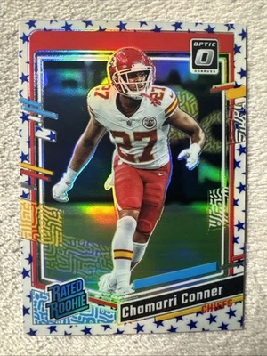 2023 Optic Football 🏈 Chamarri Conner Rated Rookie Blue Stars SP🔥 R361 - Image 1 of 4