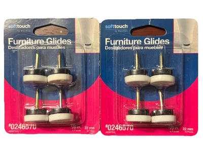 Nuevos 2 paquetes de deslizadores para muebles Waxman de 7/8” pulgadas, 4 piezas cabezas planas. Lote de 2 Foto 1 de 4