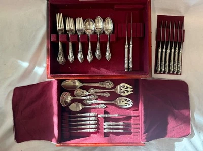 LUNT Eloquence Sterling Silver Flatware Service For 8 Set 73 Pieces - Over 100oz - Image 1 of 4